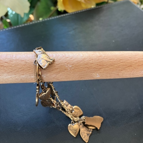 Cat Bracelet with Multiple Charms -Gold Tone - Picture 4 of 4